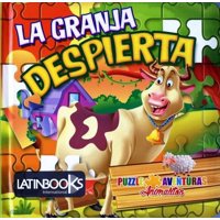 Zig-Zag - Libro Puzzle Animalitos - La Granja Despierta / 8 Páginas De Cartón Con Rompecabezas, De 20 X 19 Cm. Tapa Cartoné Acolchada Con Foil Holográfico.