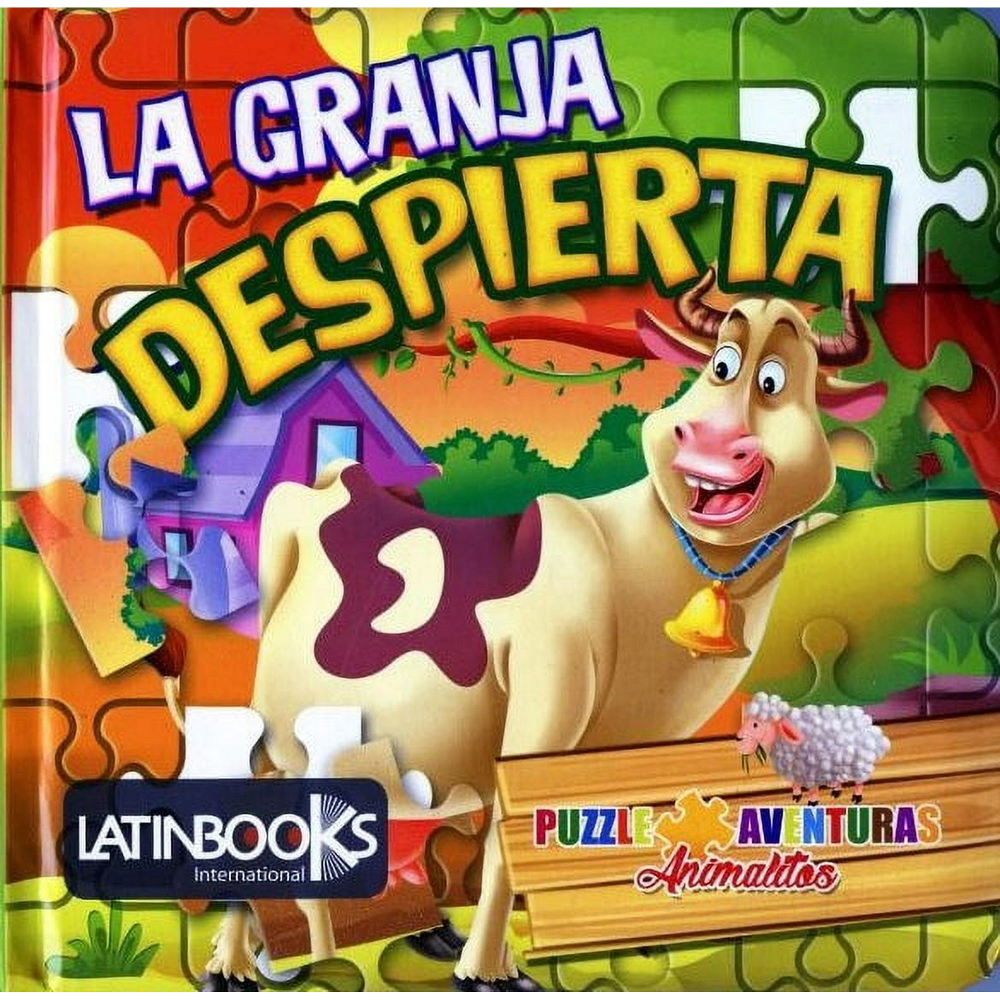 Zig-zag - Libro Puzzle Animalitos - La Granja Despierta / 8 Páginas De Cartón Con Rompecabezas, De 20 X 19 Cm. Tapa Cartoné Acolchada Con Foil Holográfico.