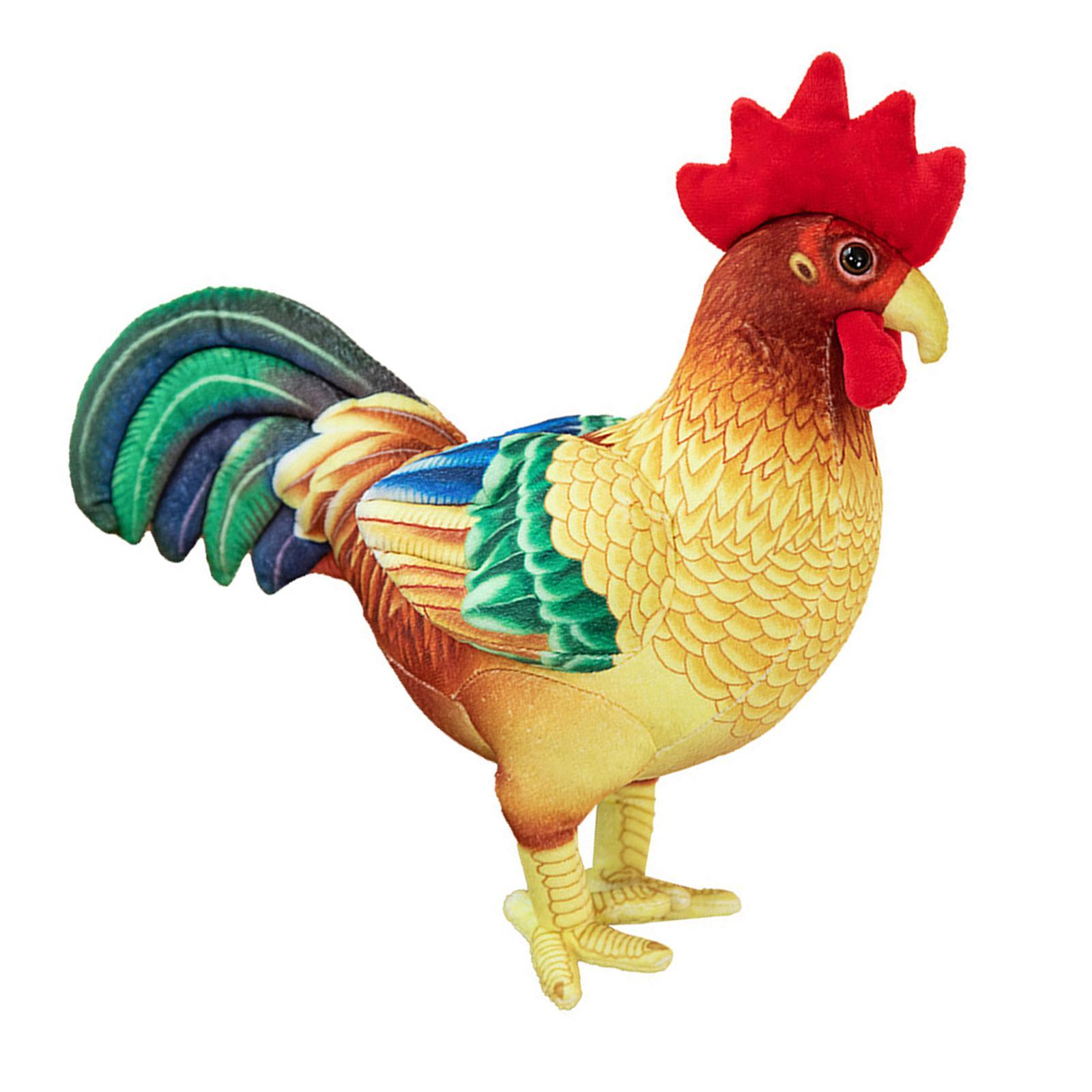 Magideal - Gallo De Peluche De Juguete, Gallo De Juguete, Muñeca Animal, Cómoda Colección, Decoración Del Hogar, Figura De Peluche, Juguete Para Regalos Del Día Altura 34Cm
