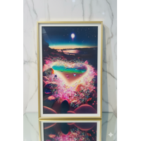 Decostilo - Cuadro Diseño De Corazon Con Cristales Minimalista 40X60Cm