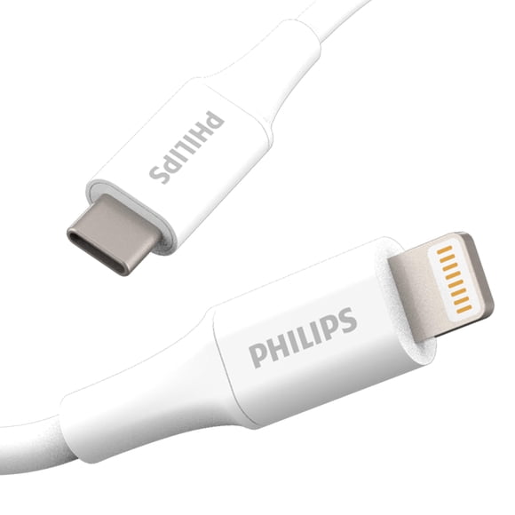 Cable Philips USB-C a Lightning de 1,2 m para iPhone