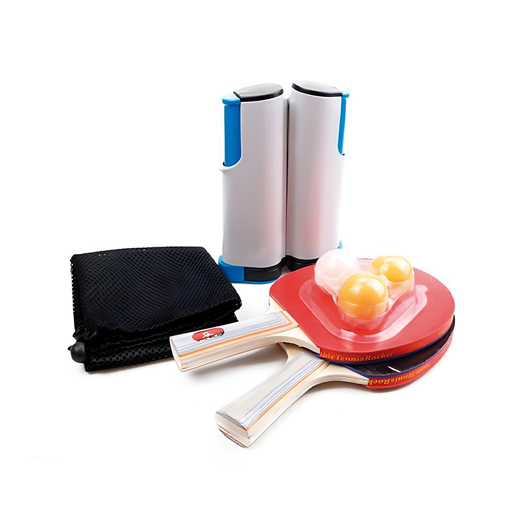 Genérico - Set De Ping Pong 2 Paletas + 3 Pelotas + Malla Ajustable