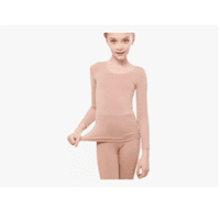 Grupo Agw - Pack 3 Camisetas Niña 100% Algodón Manga Larga Beige - 6