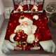 thumbnail image 1 of Santa Claus Printed Duvet Cover with Pillow Cover Bedding Set Double Bedroom Christmas Decor, 1 of 5