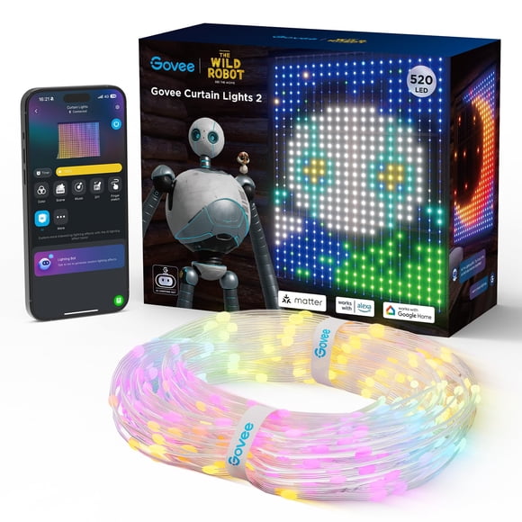 Luces de cortina Govee x The Wild Robot 520 LED RGBIC 1,5 x 2 m