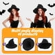 thumbnail image 5 of Sombrero de bruja JOVANJA negro de lana, 56‑58 cm, con pico, 5 of 7