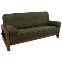 Juego De Fundas Para Futón Blazing Needles, Microgamuza Sólida, Color Verde