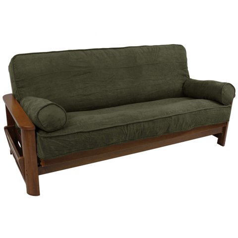 Juego De Fundas Para Futón Blazing Needles, Microgamuza Sólida, Color Verde