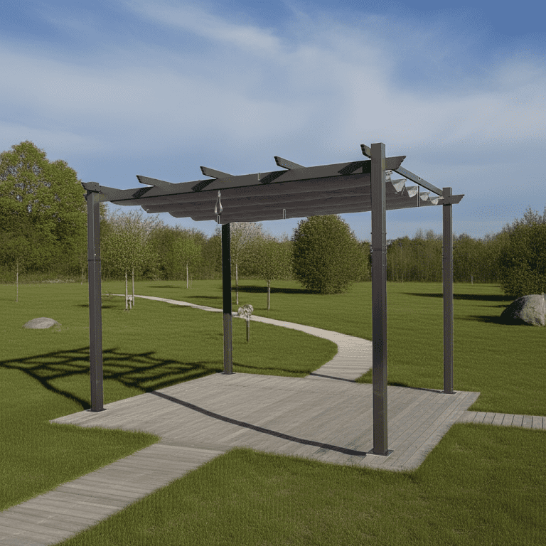 Igpro - Pergola Aluminio Con Toldo Corredizo 4x3mt