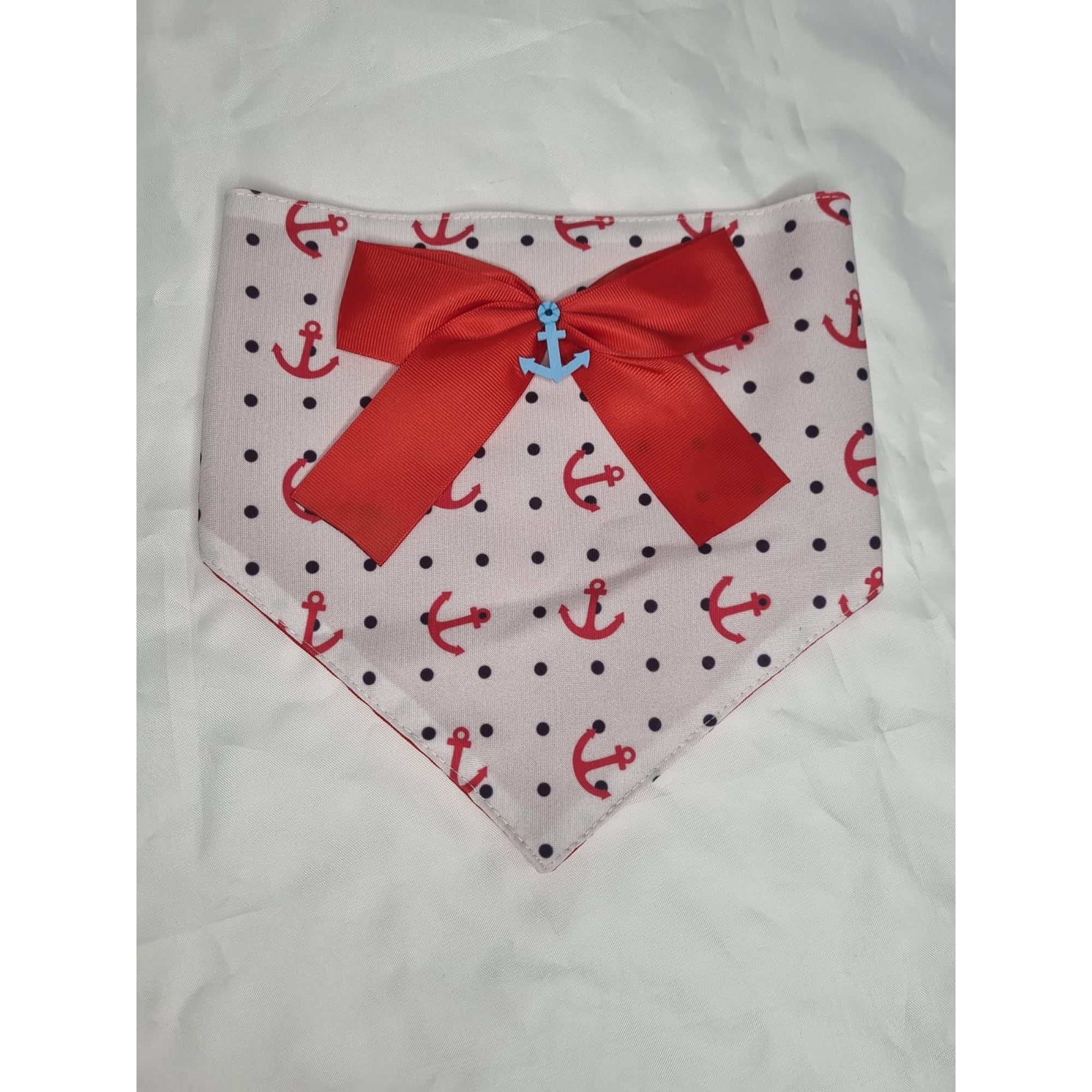 Bandana mascota anclas talla L