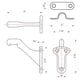 thumbnail image 3 of Soporte para pasamanos Midofar Triumph de 3" negro mate, paquete de 3, 3 of 7