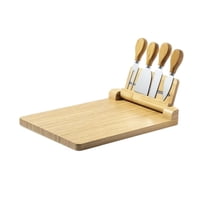 Importclick - Set Tabla Quesos 4 Piezas Bambú Mildred