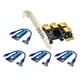 thumbnail image 3 of Tarjeta Adaptadora PCI-E 1x A 4 Puertos Accesorio Duradero Portátil Para Windows 10 7 Negro, 3 of 5