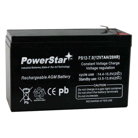 Batería PowerStar PS12-7 12 V 7 Ah AGM de plomo sellada