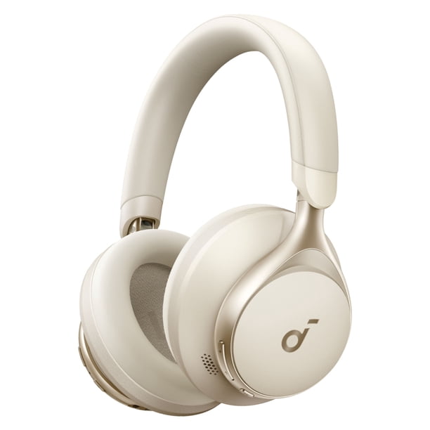 Audífonos Ovear Ear Noise Cancelling Space One Soundcore Bluetooth Crema