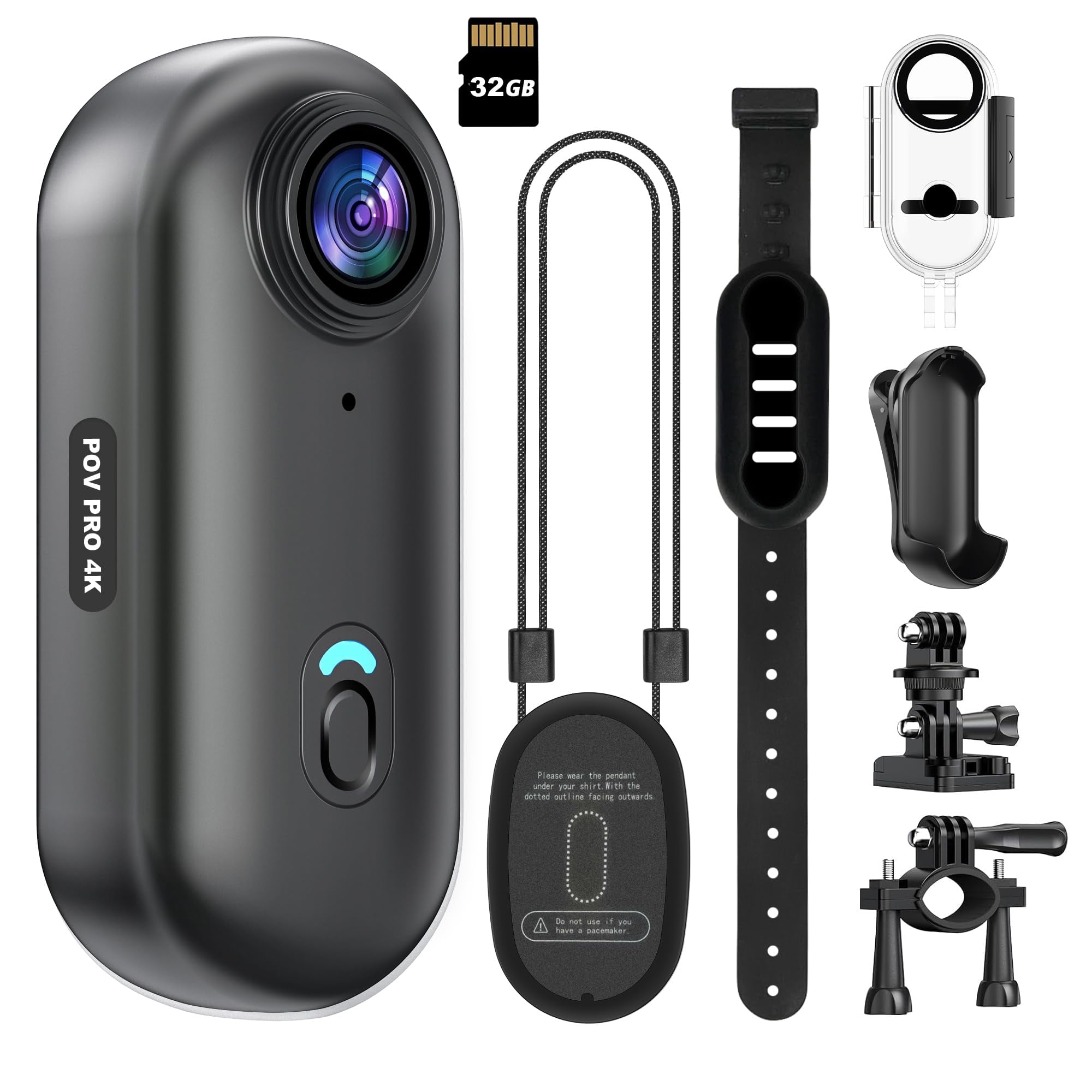 Cámara De Acción Intepoll 4k Mini Wifi De 32 Gb Con Funda Impermeable