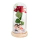 thumbnail image 1 of Regalos De Flores De Rosas Decoración Romántica De San Valentín Rosa Iluminada En Cúpula De Vidrio Base De Madera Pareja, 1 of 3