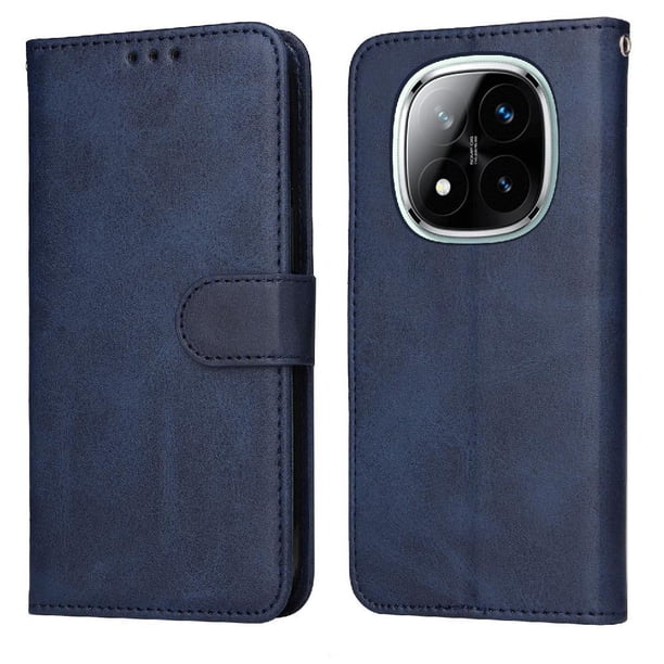 Funda Billetera para Xiaomi Redmi Note 14 Pro 5G con Porta Tarjetas y Soporte Ajustable Azul