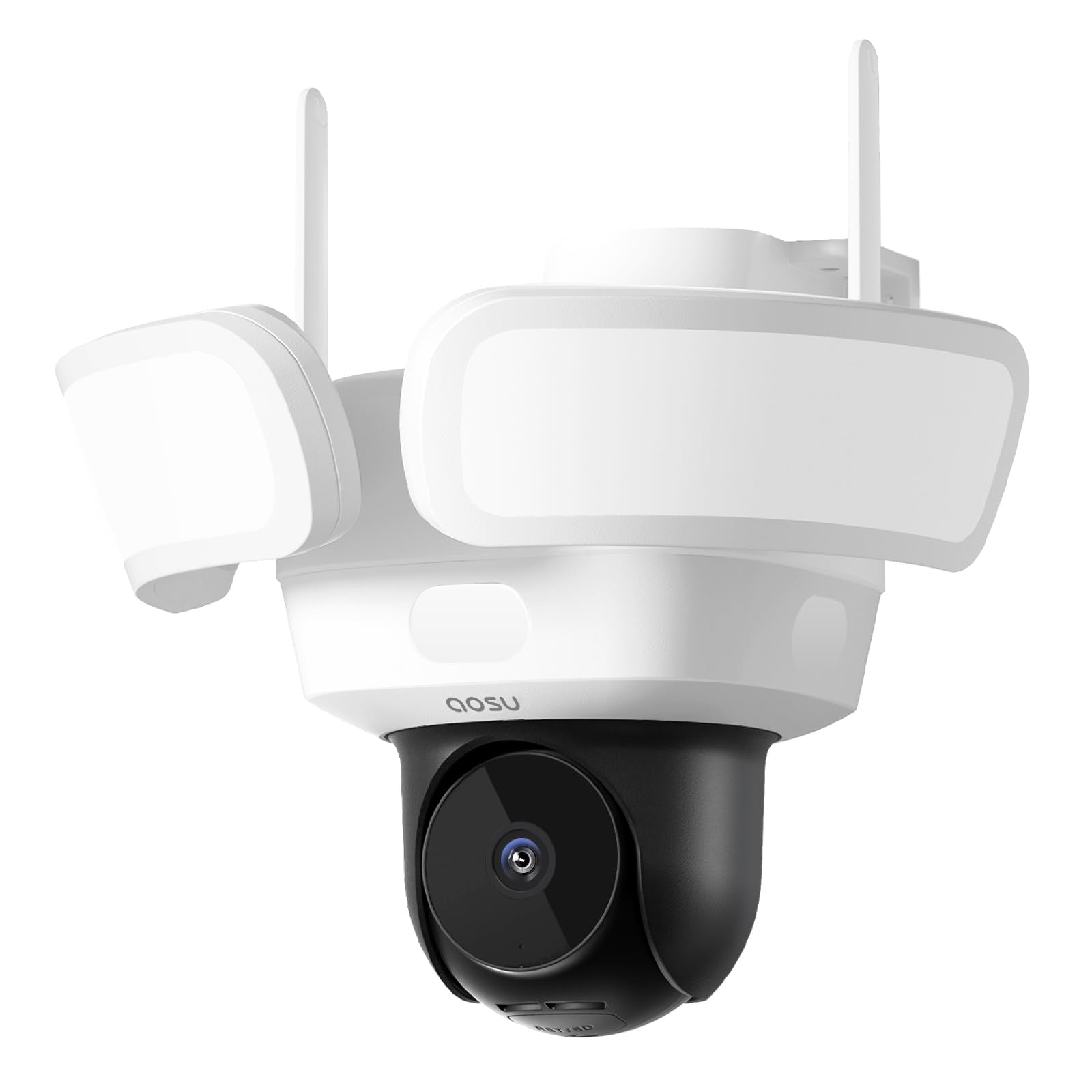 Cámara Con Reflector De Seguridad Aosu Con Cable 3k Uhd 360° Para Exteriores