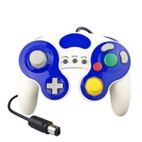 Control Con Cable Aaronmei Gamecube Para Wii Ngc Blanco Azul