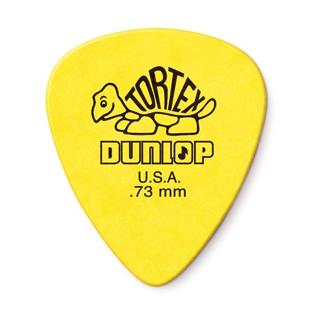 Púas para guitarra Dunlop Tortex Standard, 7,3 mm, color amarillo, paquete de 36 unidades