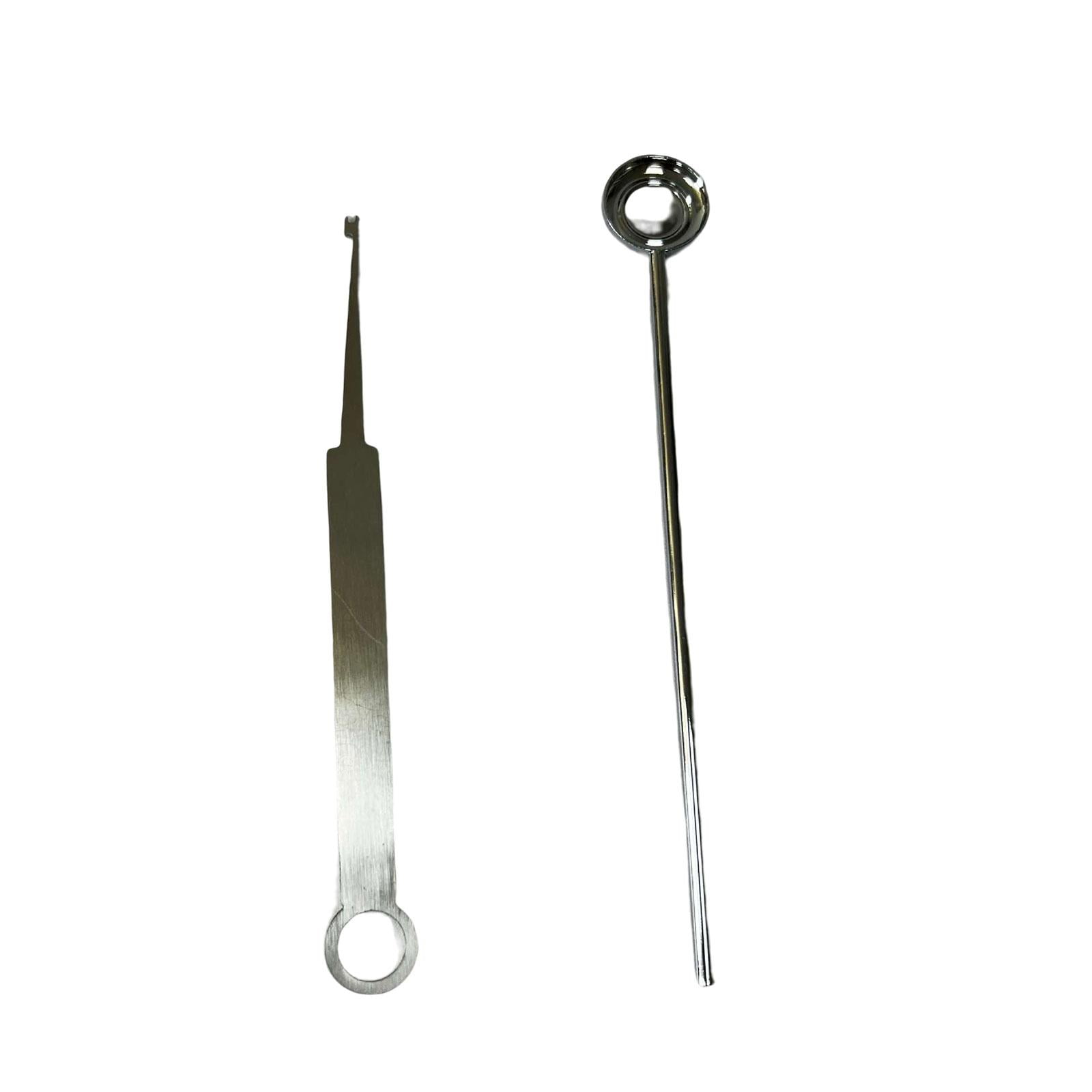 Magideal - Caña De Resorte Kit De Cuidado De Saxofón De Acero Inoxidable Kit De Cubierta De Llave Herramienta De Reparación De Saxofón Par , De Caña Y Tapa Aguja De Caña Y Tapa