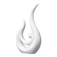 Bothyi - Figuras Abstractas De Phoenix Escultura Estatua De Cerámica Blanco 25Cmx14Cm