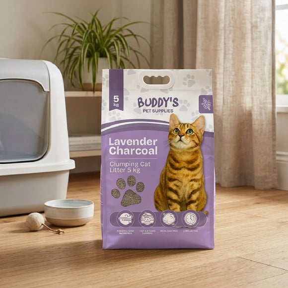 Arena Sanitaria para Gatos Lavanda 5 kg Buddy´s Pet Supplies