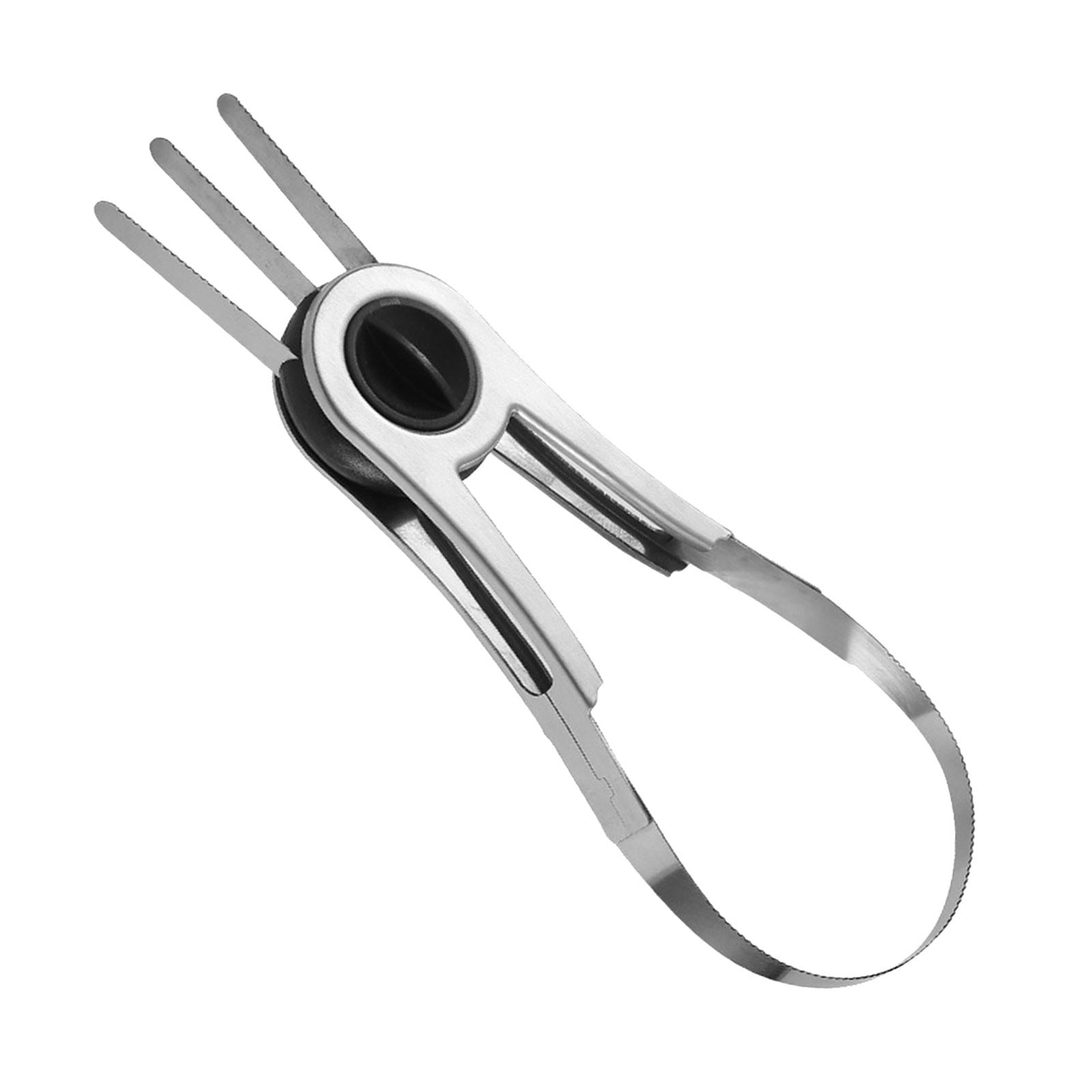 Magideal - Rebanadora De Mango De Doble Cabeza Multifuncional, Cortadora De Corazones De Frutas, Herramienta De Extracción De Núcleo De Frutas, Acero Inoxidable Acero Inoxidable 304