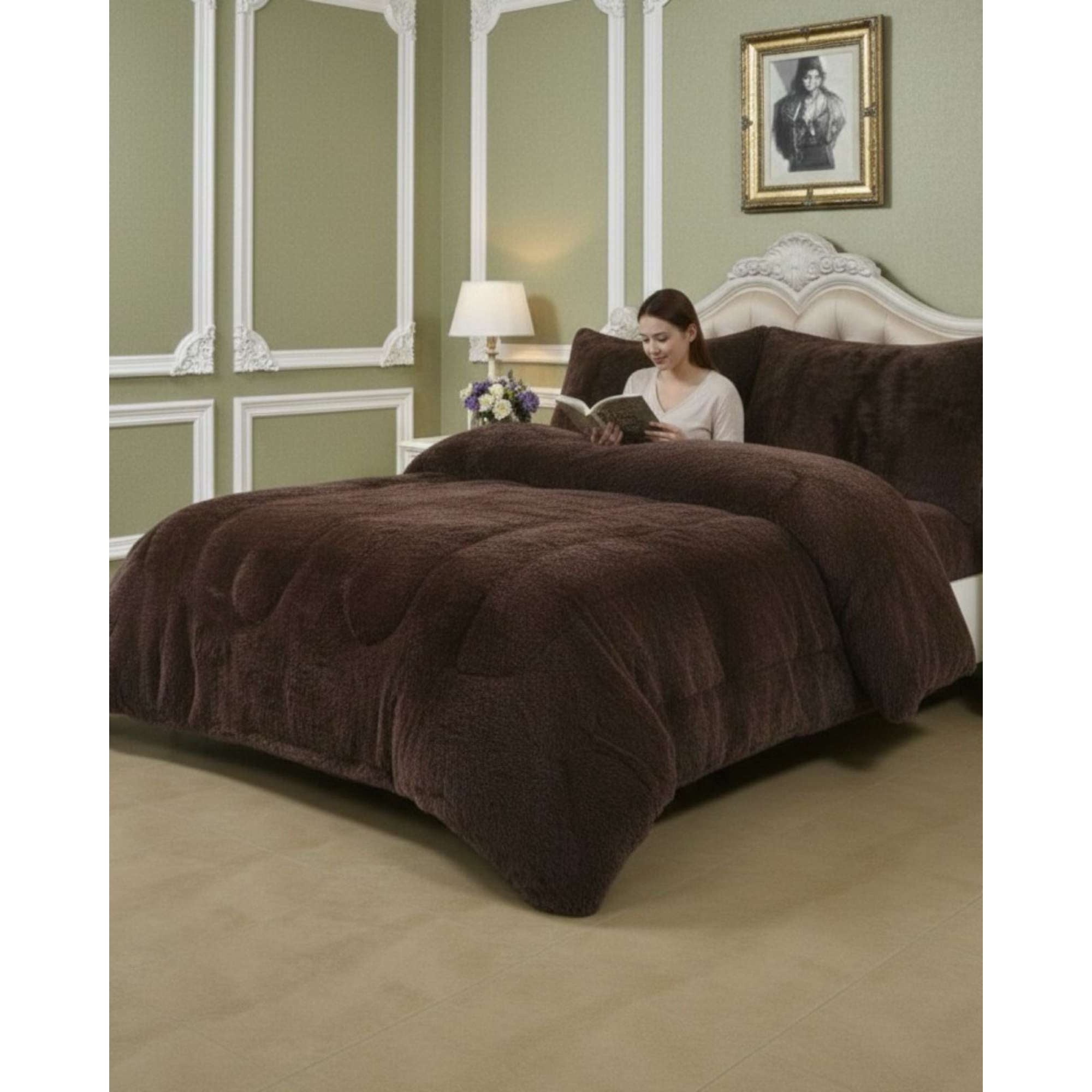 Mym Decohogar - Cubrecama Otoño Invierno Chiporro Peludo Premium 2 Plazas