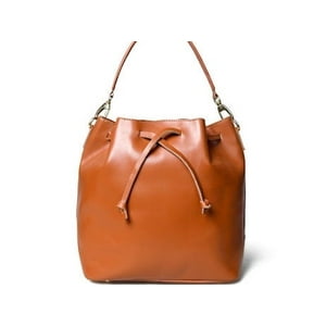 Cartera Bucket Sharo Classic Leather Marrón