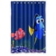 thumbnail image 1 of Cortina de ducha infantil con dibujos animados de Buscando a Nemo, con ganchos, tamaño 48 x 72 pulgadas., 1 of 3