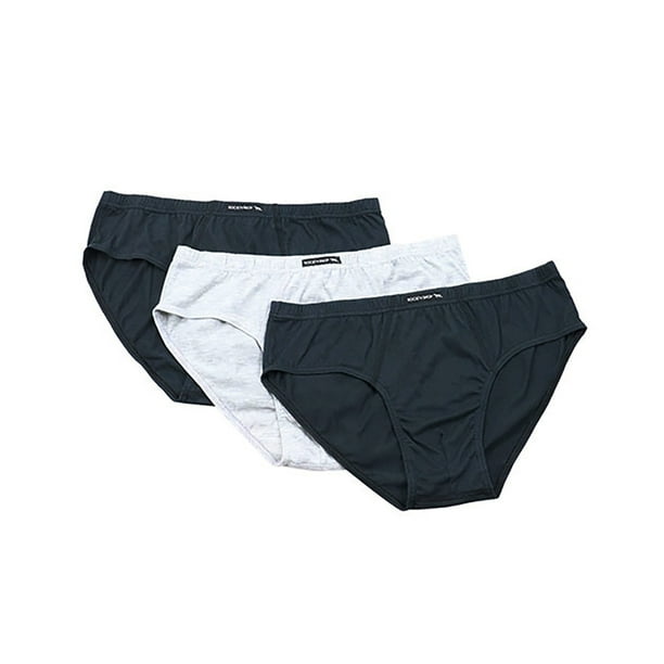 Slip Hombre Tripack Negro/Gris Corona