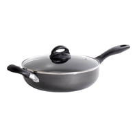 Sartén Wok Con Tapa Y Manilla Antiadherente 26 Cm Oster Gris Tamano Unico