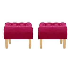 Bodevir - Set Pouf Wood 1C Felpa 05 Burdeo