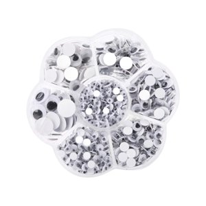 Magideal - 820 Ojos Saltones Móviles Para Manualidades, Para Pegar En El Juguete, Con Globo Ocular Autoadhesivo Movible Para Decoración, Manualidades, Juguetes