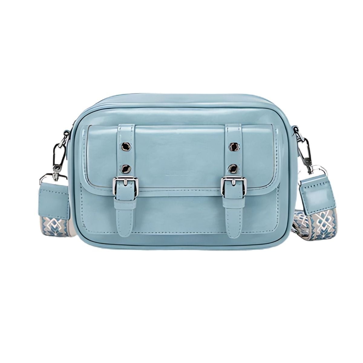 Ecosusi - Ecousi Bolso Mensajero Mia Con Correa Ancha - Azul