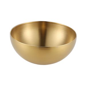 Magideal - Tazones De Metal Organizadores De Almacenamiento De Alimentos Tazones De Refrigerios Multiusos Tazones De Ensalada Tazones De Mezcla De Acero Inoxidab Áurea 20Cm