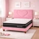 thumbnail image 3 of Cama Plaza y Media Corazón Rosado Base + Colchón Mery Design Excellence Plus, 3 of 9