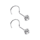 thumbnail image 1 of Par Piercing de Plata 925 Nariz Enroscado Circón, 1 of 3