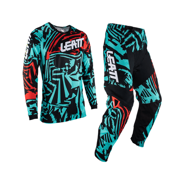 Kit Leatt Moto 3.5 Jersey Con Pantalón Fuel