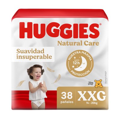 Pañales Natural Care Xxg 38 Un Huggies