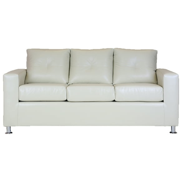 Sofá Asiria 3 Cuerpos - Cuero Sintetico Pu Beige