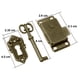 thumbnail image 5 of 2 juegos de cerraduras para puertas de armarios antiguos, cerraduras para armarios, cerraduras para muebles antiguos con llave para buzones, taquillas, armarios y cajas de herramientas., 5 of 8