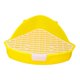 thumbnail image 1 of Caja De Arena Para Conejos, Bandeja De Arena Esquinera Antisalpicaduras Para Hámster, Hurones, Conejitos, Amarillo, 1 of 5