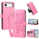 thumbnail image 1 of Funda Billetera Floral en Relieve iphone17 air con Tarjetero y Cremallera Rosa, 1 of 6