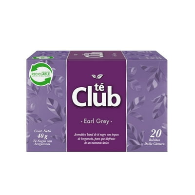 Té Earl Grey Caja 20 Un 40 G Club