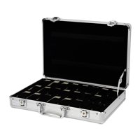 Magideal - Estuche De Exposición Para Relojes, Maleta Impermeable Con 24 Ranuras, Soporte Interior Suave Para Relojes, Caja De Colección Para Tocador, Escritorio