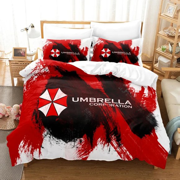 Corporation Red Umbrella Bedding Set Duvet Cover Bed Set Quilt Cover Pillowcase Comforter Boys Adult Bedding Set