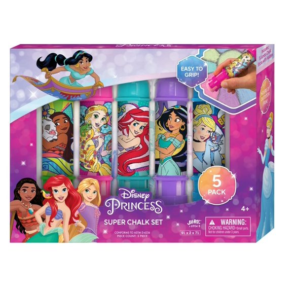Tiza para aceras JA-RU Disney Princess Sidewalk, paquete de 5